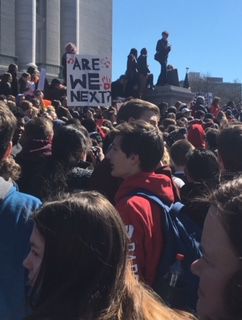 Students demonstrate outside state Capitol